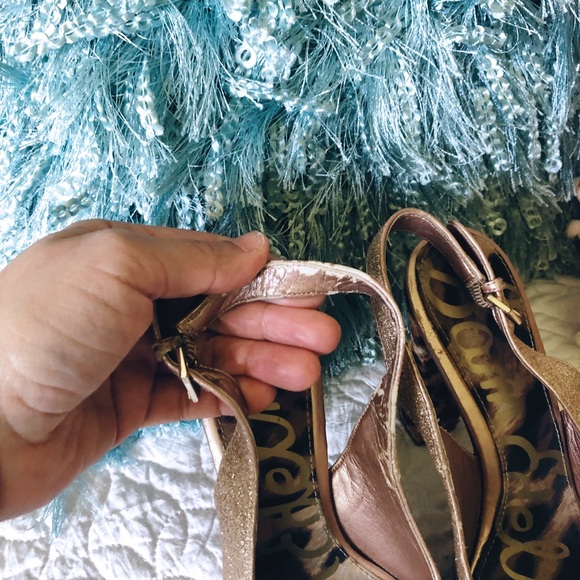 Sam Edelman Finn rose gold leopard heels 6 - Picture 4 of 5